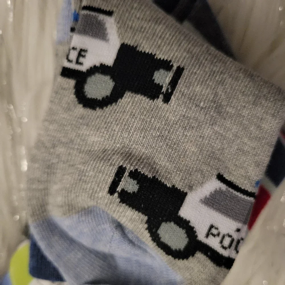 Jeffries Boys Fire Truck/Police Car Socks